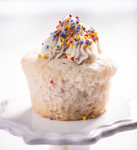 VEGAN + GF - VANILLA BIRTHDAY CUPCAKE - Availabe in-store only